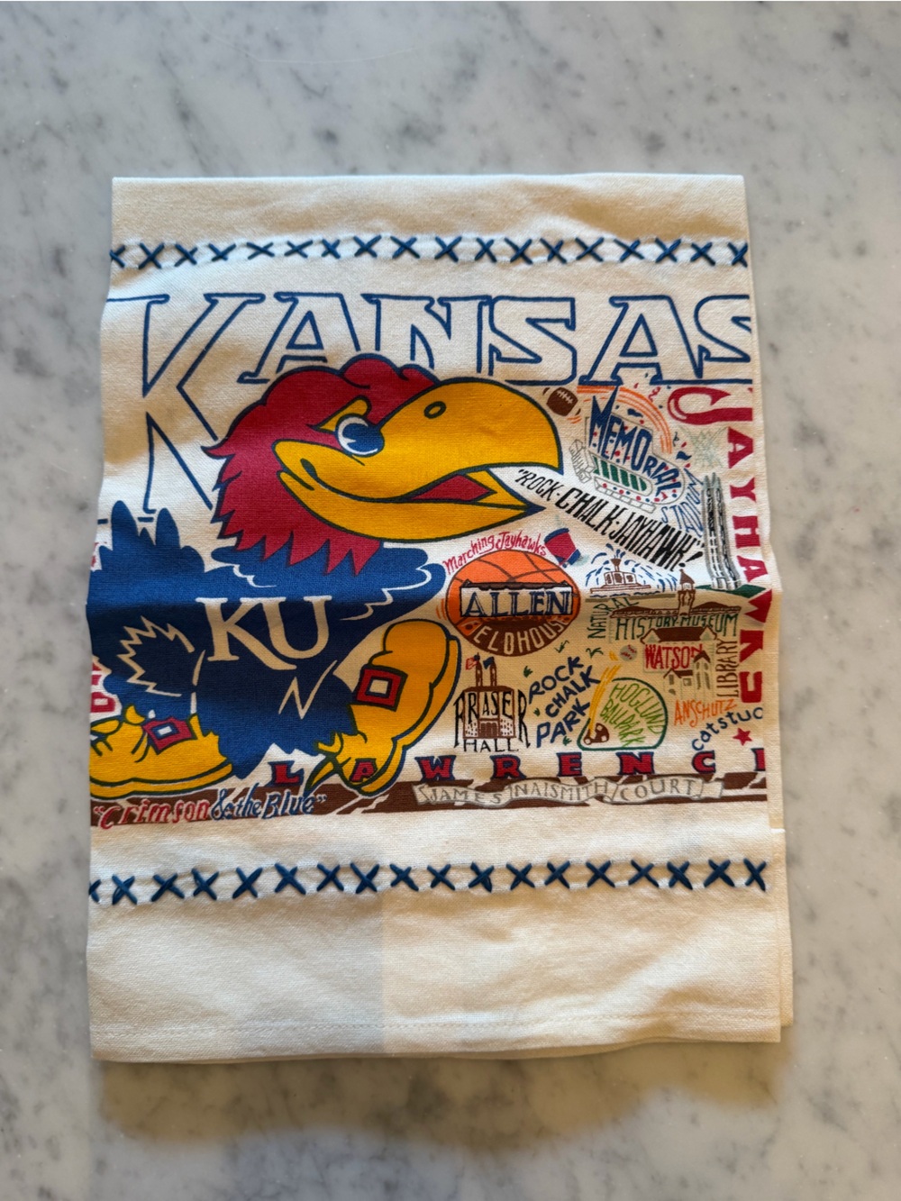 NWT Catstudio University of Kansas Jayhawks Hand Towel
